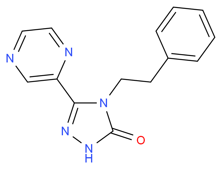 4-(2-phenylethyl)-5-pyrazin-2-yl-2,4-dihydro-3H-1,2,4-triazol-3-one_Molecular_structure_CAS_)