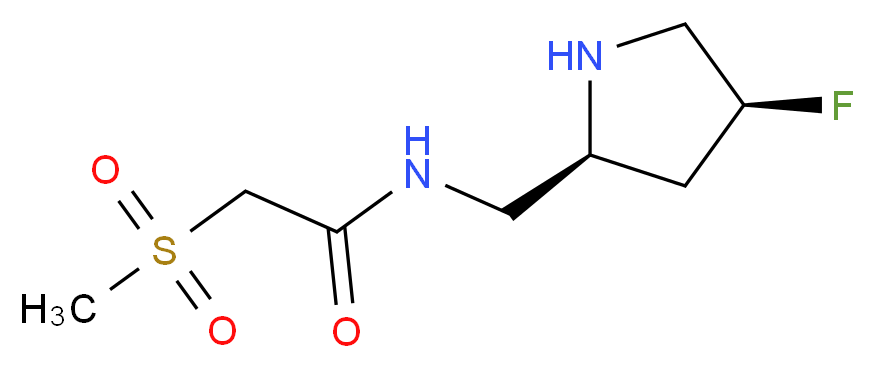 N-{[(2S,4S)-4-fluoropyrrolidin-2-yl]methyl}-2-(methylsulfonyl)acetamide_Molecular_structure_CAS_)