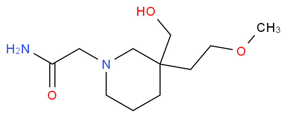 2-[3-(hydroxymethyl)-3-(2-methoxyethyl)-1-piperidinyl]acetamide_Molecular_structure_CAS_)