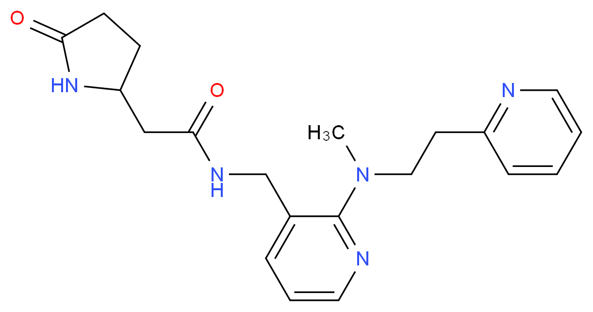 N-({2-[methyl(2-pyridin-2-ylethyl)amino]pyridin-3-yl}methyl)-2-(5-oxopyrrolidin-2-yl)acetamide_Molecular_structure_CAS_)
