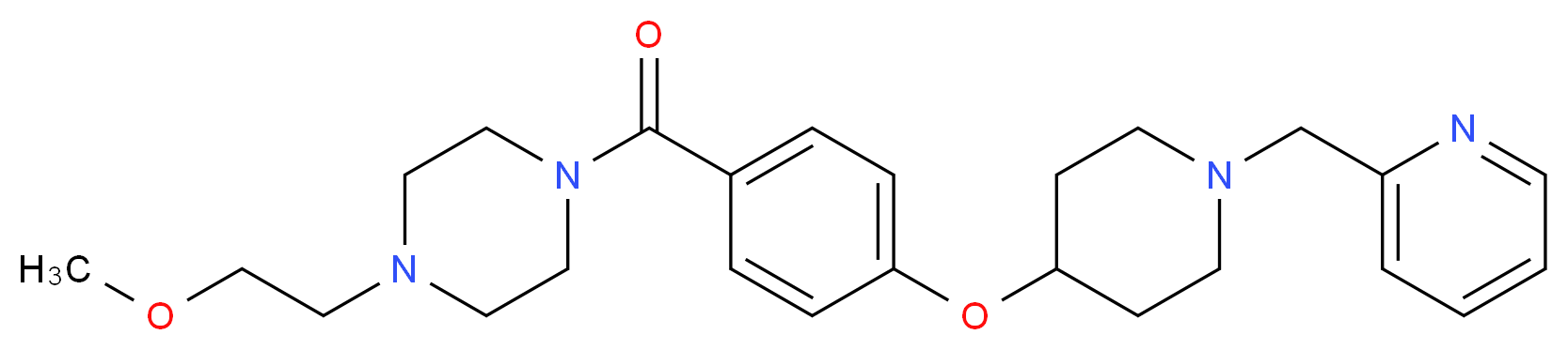 1-(2-methoxyethyl)-4-(4-{[1-(2-pyridinylmethyl)-4-piperidinyl]oxy}benzoyl)piperazine_Molecular_structure_CAS_)