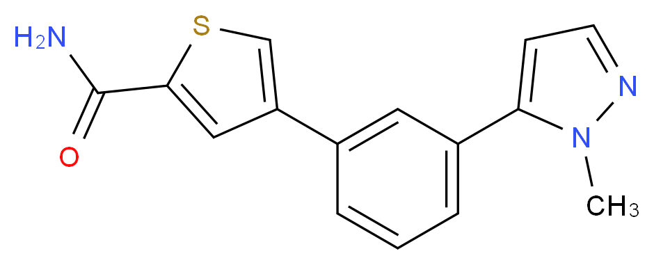4-[3-(1-methyl-1H-pyrazol-5-yl)phenyl]thiophene-2-carboxamide_Molecular_structure_CAS_)