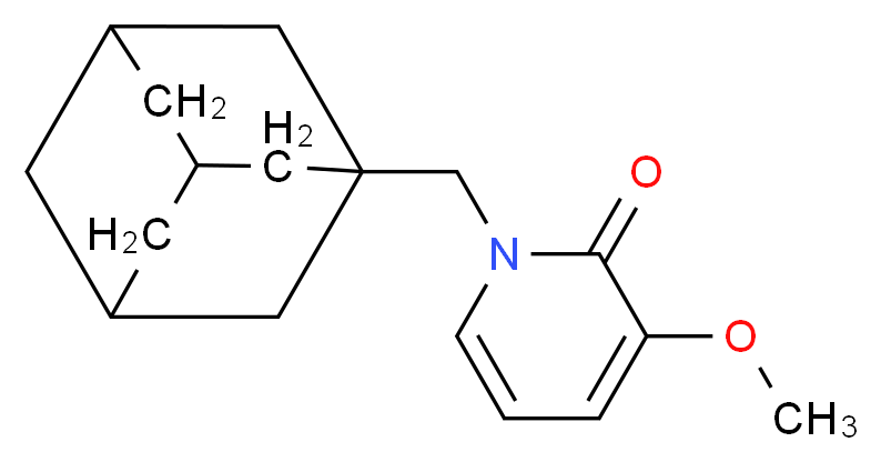 1-(1-adamantylmethyl)-3-methoxypyridin-2(1H)-one_Molecular_structure_CAS_)