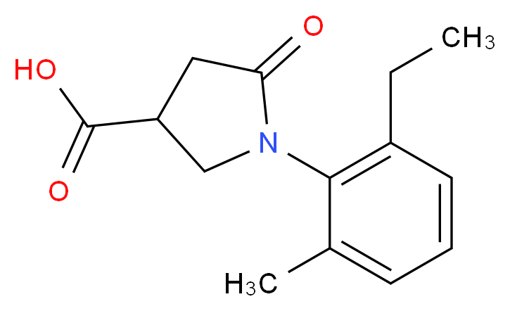 1-(2-ethyl-6-methylphenyl)-5-oxo-3-pyrrolidinecarboxylic acid_Molecular_structure_CAS_63674-54-4)