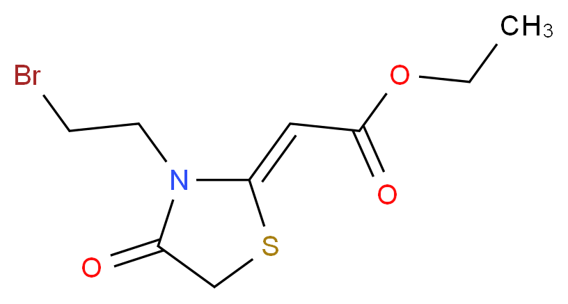 ethyl (2Z)-[3-(2-bromoethyl)-4-oxo-1,3-thiazolidin-2-ylidene]acetate_Molecular_structure_CAS_92503-35-0)