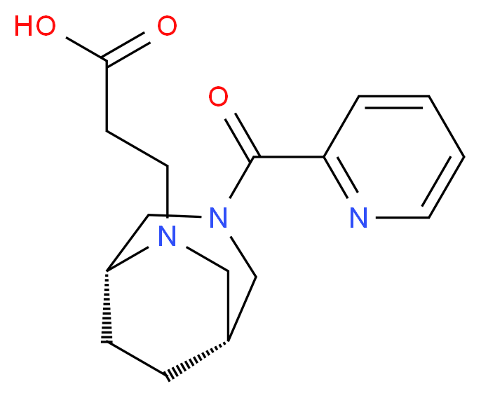 3-[(1R*,5R*)-3-(2-pyridinylcarbonyl)-3,6-diazabicyclo[3.2.2]non-6-yl]propanoic acid_Molecular_structure_CAS_)