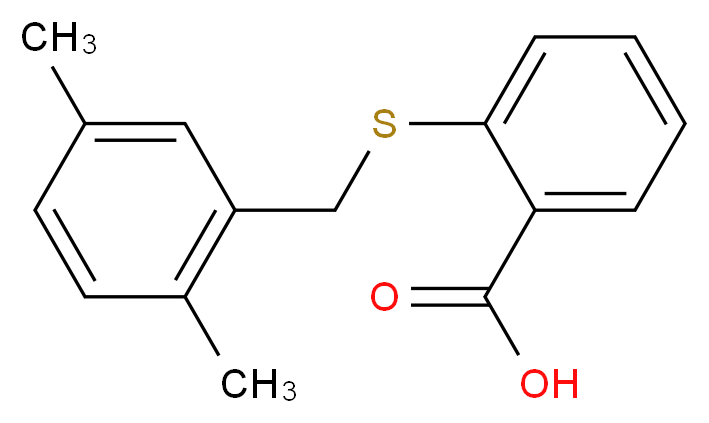 2-[(2,5-Dimethylbenzyl)sulfanyl]benzenecarboxylic acid_Molecular_structure_CAS_)