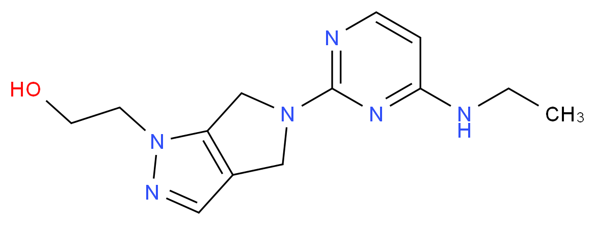 2-[5-[4-(ethylamino)pyrimidin-2-yl]-5,6-dihydropyrrolo[3,4-c]pyrazol-1(4H)-yl]ethanol_Molecular_structure_CAS_)