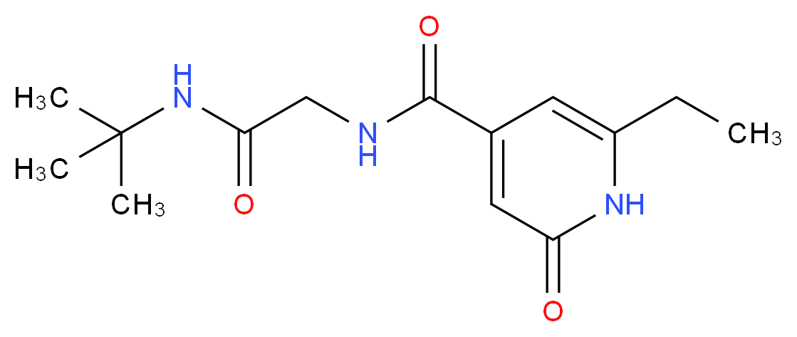 N-[2-(tert-butylamino)-2-oxoethyl]-6-ethyl-2-oxo-1,2-dihydropyridine-4-carboxamide (non-preferred name)_Molecular_structure_CAS_)
