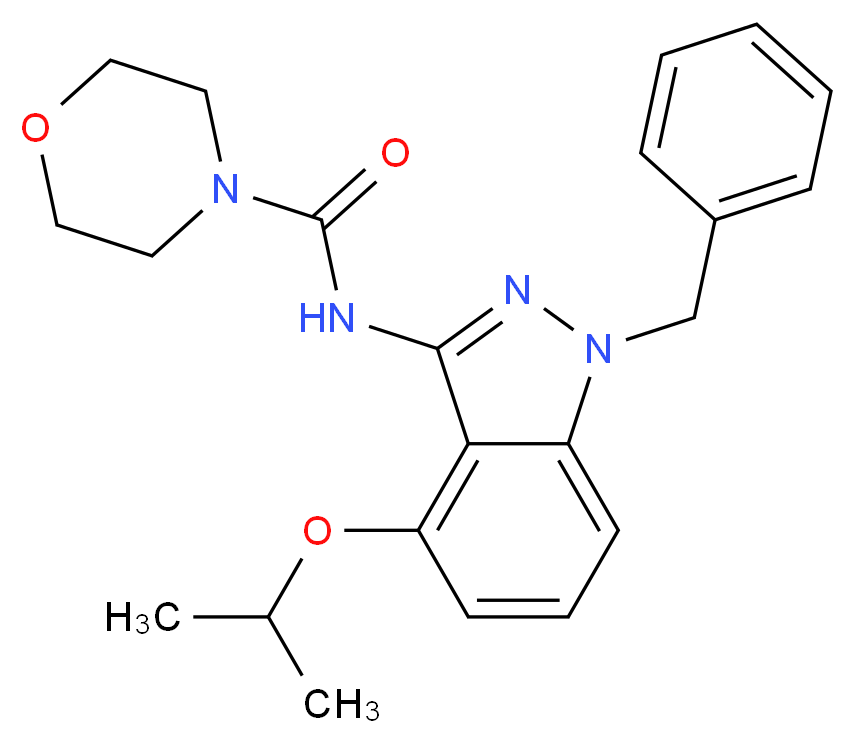N-(1-benzyl-4-isopropoxy-1H-indazol-3-yl)morpholine-4-carboxamide_Molecular_structure_CAS_)