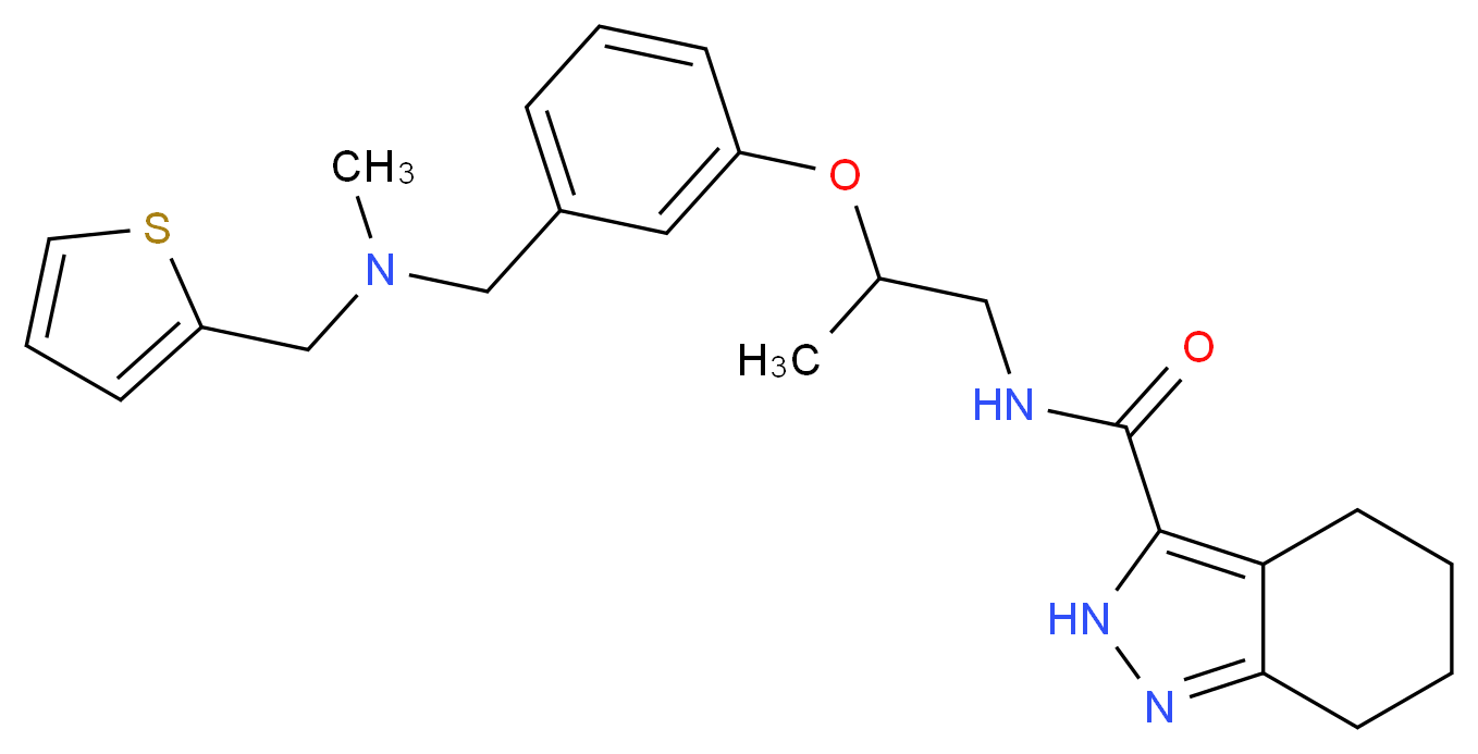 N-[2-(3-{[methyl(2-thienylmethyl)amino]methyl}phenoxy)propyl]-4,5,6,7-tetrahydro-2H-indazole-3-carboxamide_Molecular_structure_CAS_)