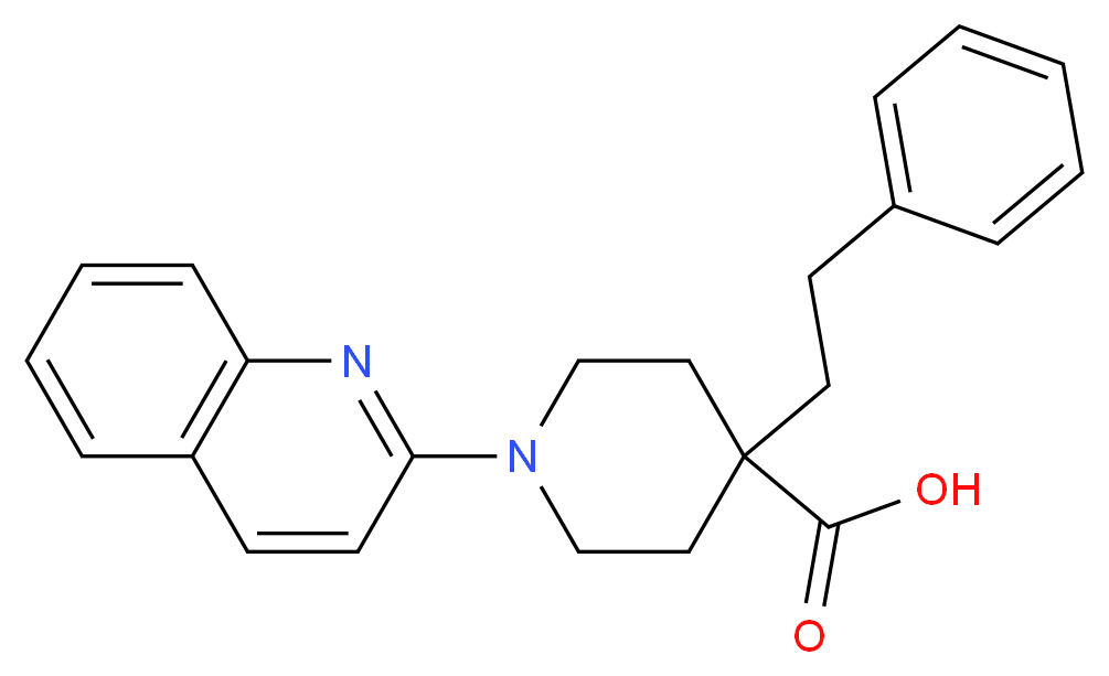 4-(2-phenylethyl)-1-quinolin-2-ylpiperidine-4-carboxylic acid_Molecular_structure_CAS_)