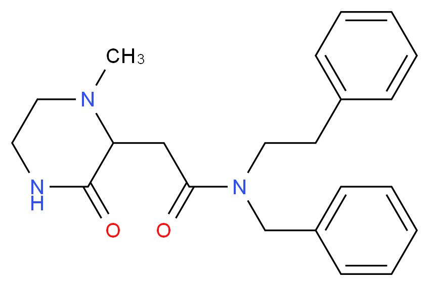N-benzyl-2-(1-methyl-3-oxo-2-piperazinyl)-N-(2-phenylethyl)acetamide_Molecular_structure_CAS_)
