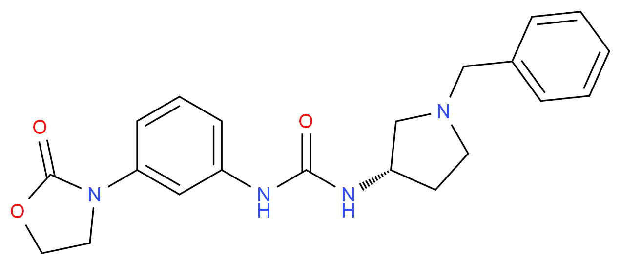 N-[(3S)-1-benzylpyrrolidin-3-yl]-N'-[3-(2-oxo-1,3-oxazolidin-3-yl)phenyl]urea_Molecular_structure_CAS_)
