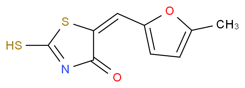 (5E)-2-Mercapto-5-[(5-methyl-2-furyl)methylene]-1,3-thiazol-4(5H)-one_Molecular_structure_CAS_88674-82-2)