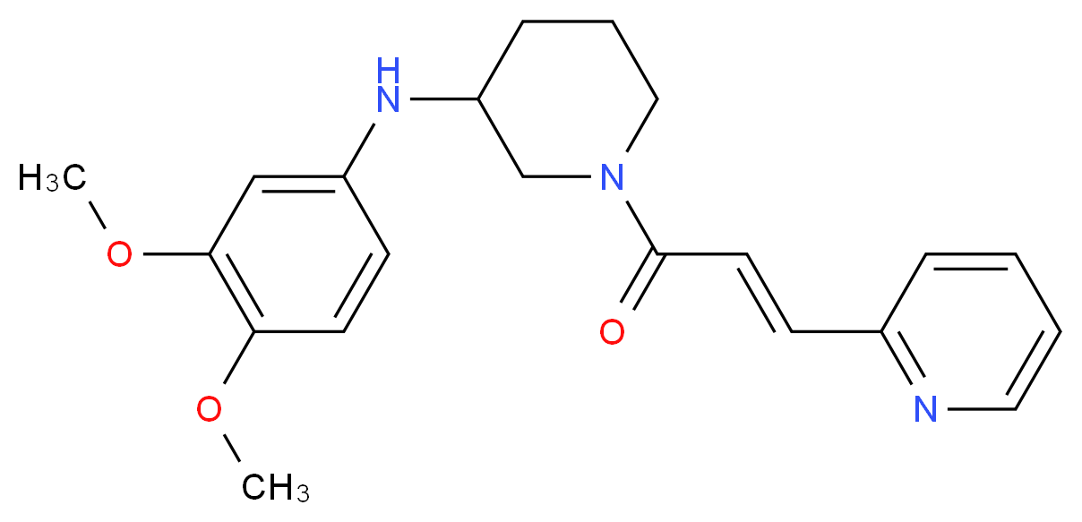 N-(3,4-dimethoxyphenyl)-1-[(2E)-3-(2-pyridinyl)-2-propenoyl]-3-piperidinamine_Molecular_structure_CAS_)