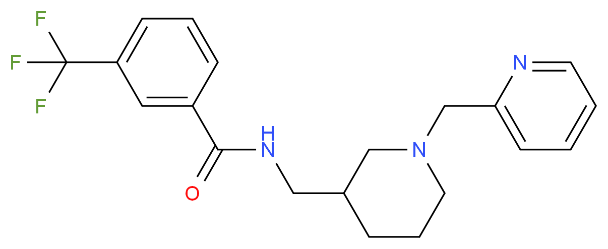 N-{[1-(2-pyridinylmethyl)-3-piperidinyl]methyl}-3-(trifluoromethyl)benzamide_Molecular_structure_CAS_)