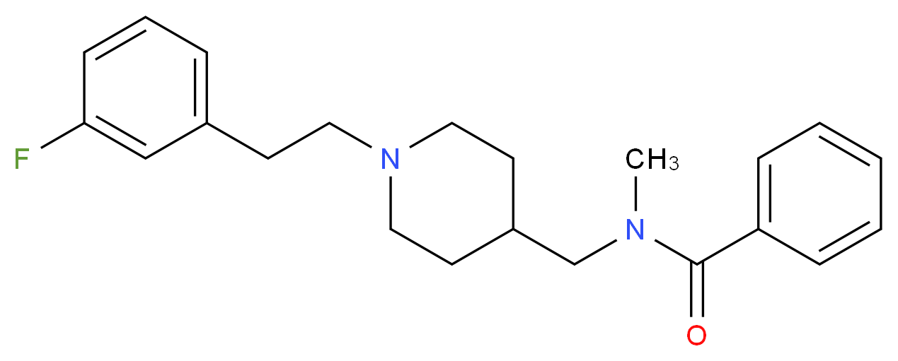 N-({1-[2-(3-fluorophenyl)ethyl]-4-piperidinyl}methyl)-N-methylbenzamide_Molecular_structure_CAS_)