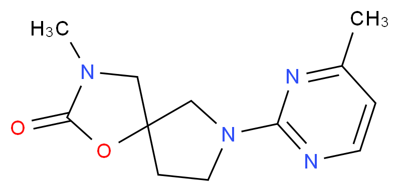 3-methyl-7-(4-methylpyrimidin-2-yl)-1-oxa-3,7-diazaspiro[4.4]nonan-2-one_Molecular_structure_CAS_)