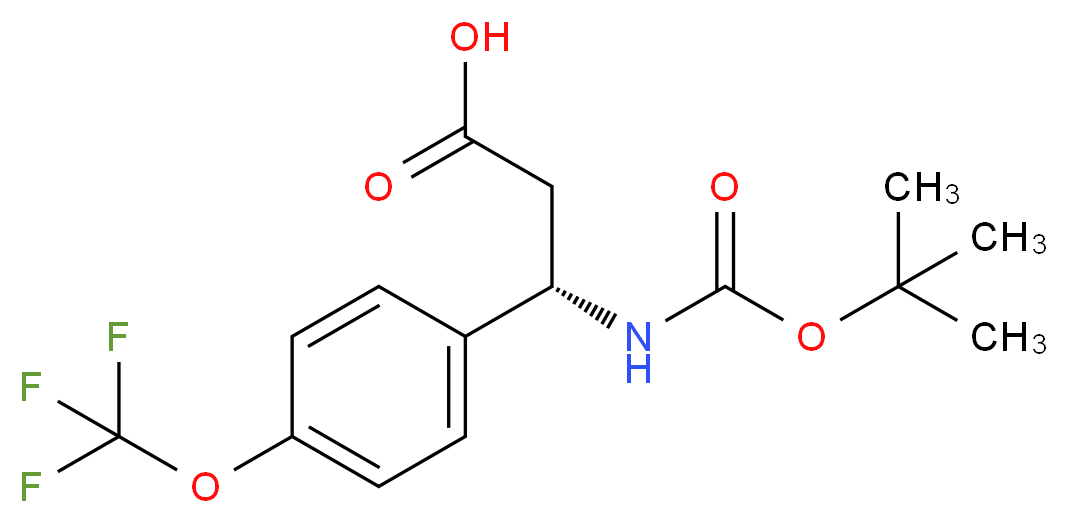 (S)-3-TERT-BUTOXYCARBONYLAMINO-3-(4-TRIFLUOROMETHOXY-PHENYL)-PROPIONIC ACID_Molecular_structure_CAS_)