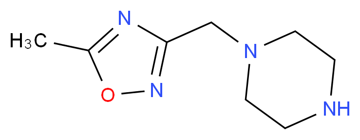1-[(5-Methyl-1,2,4-oxadiazol-3-yl)methyl]-piperazine_Molecular_structure_CAS_)