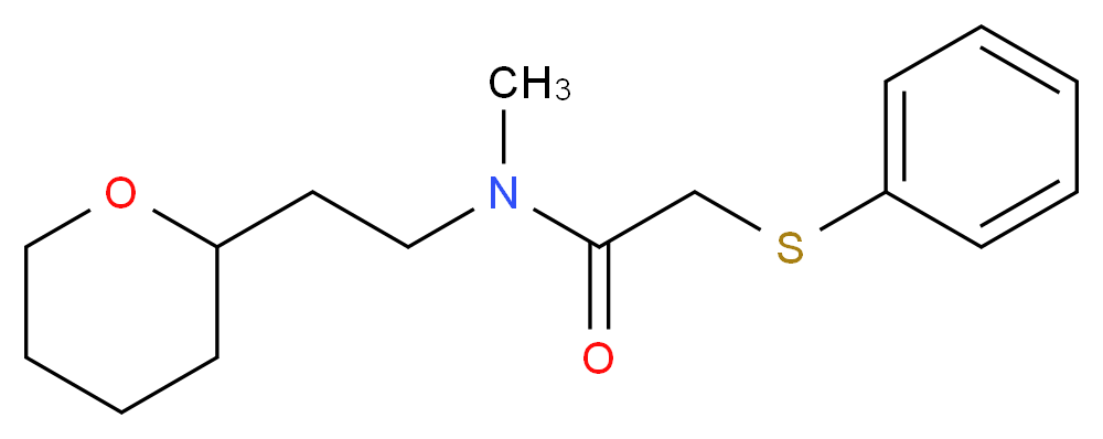 N-methyl-2-(phenylthio)-N-[2-(tetrahydro-2H-pyran-2-yl)ethyl]acetamide_Molecular_structure_CAS_)