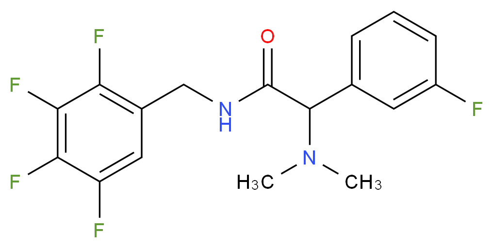 2-(dimethylamino)-2-(3-fluorophenyl)-N-(2,3,4,5-tetrafluorobenzyl)acetamide_Molecular_structure_CAS_)