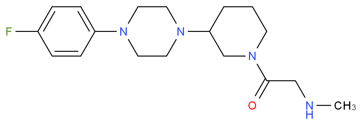 (2-{3-[4-(4-fluorophenyl)-1-piperazinyl]-1-piperidinyl}-2-oxoethyl)methylamine_Molecular_structure_CAS_)