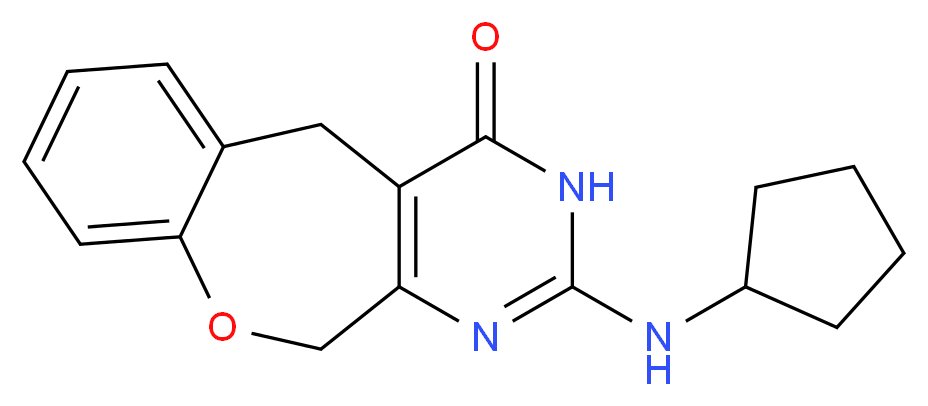 2-(cyclopentylamino)-5,11-dihydro[1]benzoxepino[3,4-d]pyrimidin-4(3H)-one_Molecular_structure_CAS_)