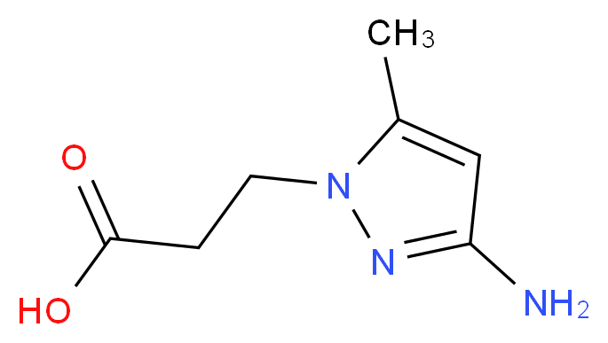 3-(3-amino-5-methyl-1H-pyrazol-1-yl)propanoic acid_Molecular_structure_CAS_)