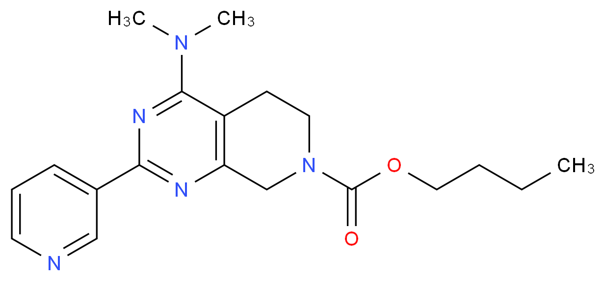 butyl 4-(dimethylamino)-2-pyridin-3-yl-5,8-dihydropyrido[3,4-d]pyrimidine-7(6H)-carboxylate_Molecular_structure_CAS_)