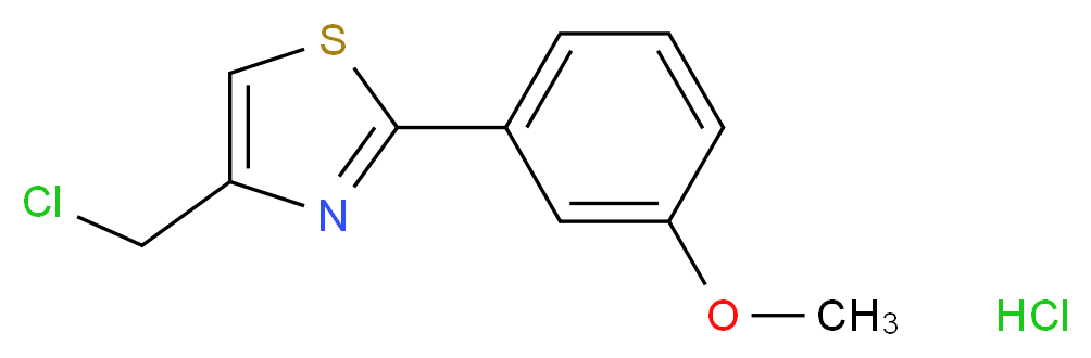 4-(chloromethyl)-2-(3-methoxyphenyl)-1,3-thiazole hydrochloride_Molecular_structure_CAS_55315-31-6)