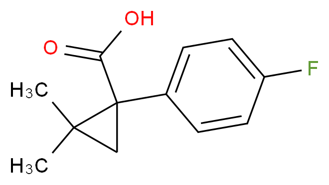 1-(4-fluorophenyl)-2,2-dimethylcyclopropanecarboxylic acid_Molecular_structure_CAS_915921-31-2)