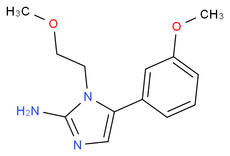 1-(2-Methoxyethyl)-5-(3-methoxyphenyl)-1H-imidazol-2-amine_Molecular_structure_CAS_)