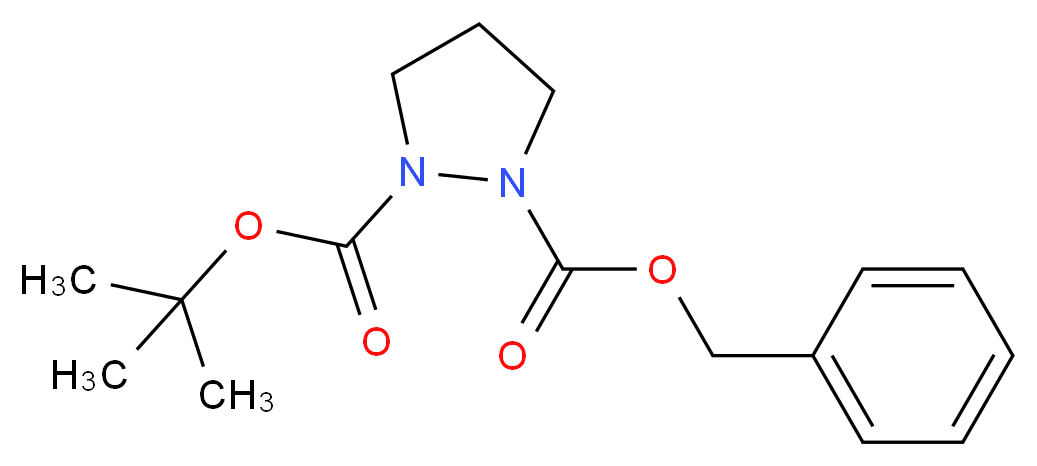 1-benzyl 2-tert-butyl pyrazolidine-1,2-dicarboxylate
pyrazolidine-1,2-dicarboxylic acid 1-benzyl ester 2-tert-butyl ester_Molecular_structure_CAS_57699-89-5)