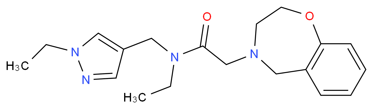 2-(2,3-dihydro-1,4-benzoxazepin-4(5H)-yl)-N-ethyl-N-[(1-ethyl-1H-pyrazol-4-yl)methyl]acetamide_Molecular_structure_CAS_)