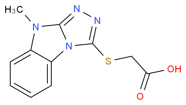 [(9-Methyl-9H-[1,2,4]triazolo[4,3-a]benzimidazol-3-yl)thio]acetic acid_Molecular_structure_CAS_)