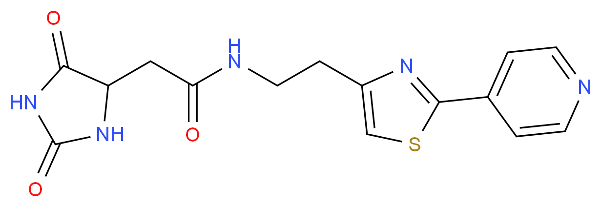 2-(2,5-dioxoimidazolidin-4-yl)-N-[2-(2-pyridin-4-yl-1,3-thiazol-4-yl)ethyl]acetamide_Molecular_structure_CAS_)