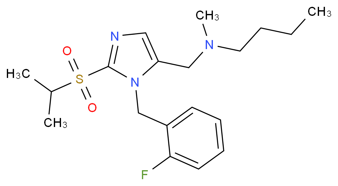 N-{[1-(2-fluorobenzyl)-2-(isopropylsulfonyl)-1H-imidazol-5-yl]methyl}-N-methyl-1-butanamine_Molecular_structure_CAS_)
