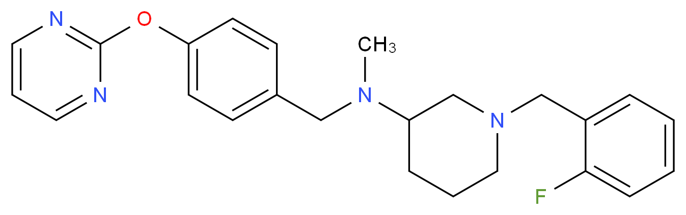 1-(2-fluorobenzyl)-N-methyl-N-[4-(2-pyrimidinyloxy)benzyl]-3-piperidinamine_Molecular_structure_CAS_)