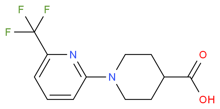 1-[6-(Trifluoromethyl)pyridin-2-yl]piperidine-4-carboxylic acid 97%_Molecular_structure_CAS_)