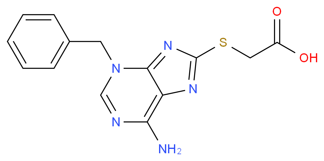 [(6-Amino-3-benzyl-3H-purin-8-yl)thio]acetic acid_Molecular_structure_CAS_)