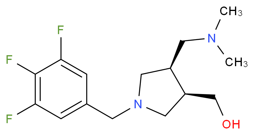 [(3R*,4R*)-4-[(dimethylamino)methyl]-1-(3,4,5-trifluorobenzyl)pyrrolidin-3-yl]methanol_Molecular_structure_CAS_)