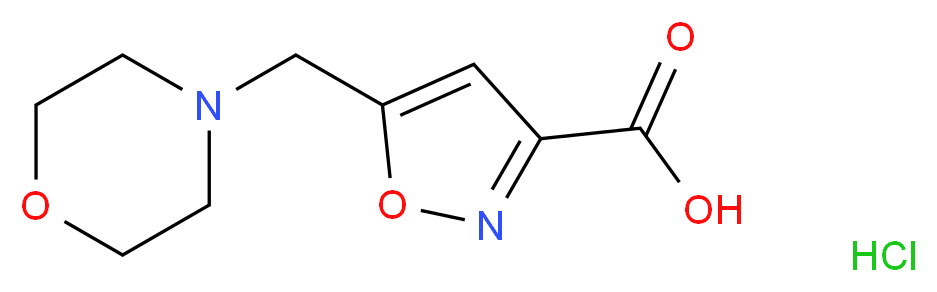 5-(morpholinomethyl)isoxazole-3-carboxylic acid hydrochloride_Molecular_structure_CAS_944450-97-9)