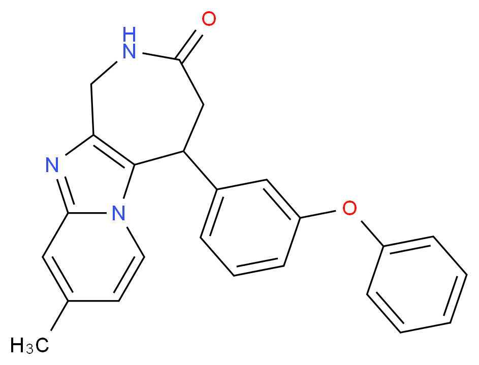 9-methyl-5-(3-phenoxyphenyl)-1,2,4,5-tetrahydro-3H-pyrido[1',2':1,2]imidazo[4,5-c]azepin-3-one_Molecular_structure_CAS_)