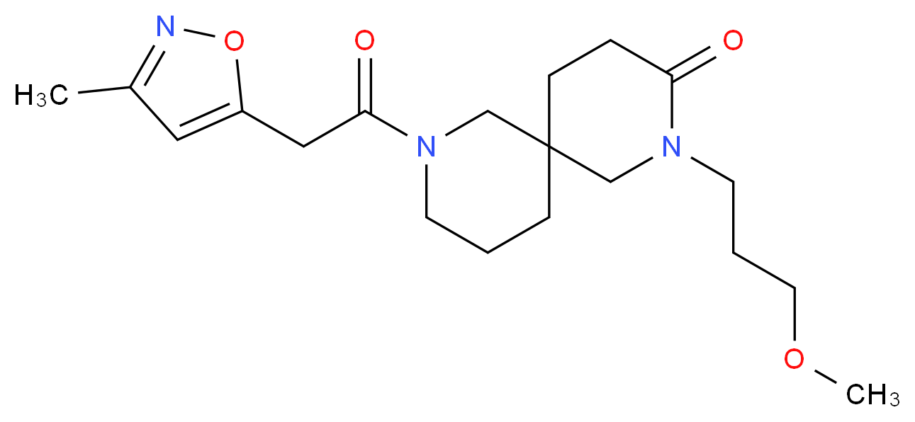 2-(3-methoxypropyl)-8-[(3-methyl-5-isoxazolyl)acetyl]-2,8-diazaspiro[5.5]undecan-3-one_Molecular_structure_CAS_)