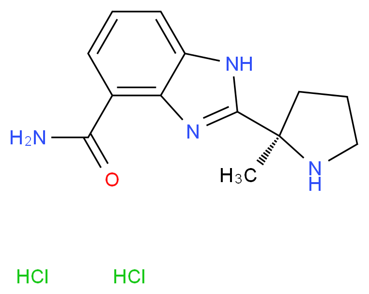 2-((2r)-2-methyl-2-pyrrolidinyl)-1h-benzimidazole-4-carboxamide dihydrochloride_Molecular_structure_CAS_912445-05-7)