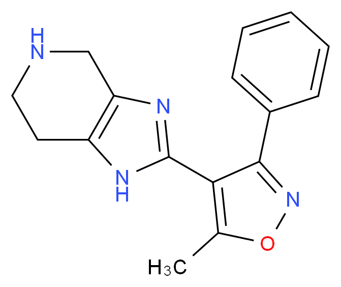 2-(5-methyl-3-phenylisoxazol-4-yl)-4,5,6,7-tetrahydro-1H-imidazo[4,5-c]pyridine_Molecular_structure_CAS_)