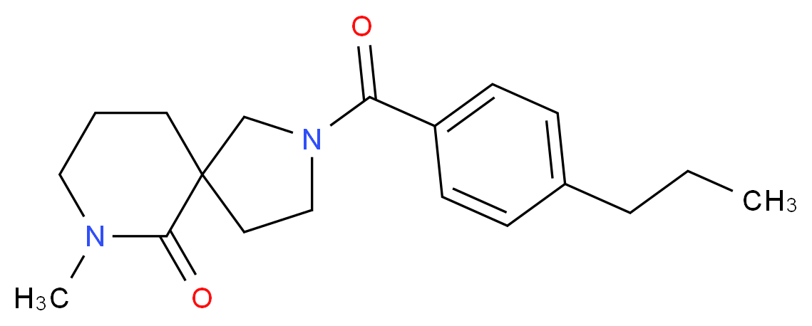 7-methyl-2-(4-propylbenzoyl)-2,7-diazaspiro[4.5]decan-6-one_Molecular_structure_CAS_)
