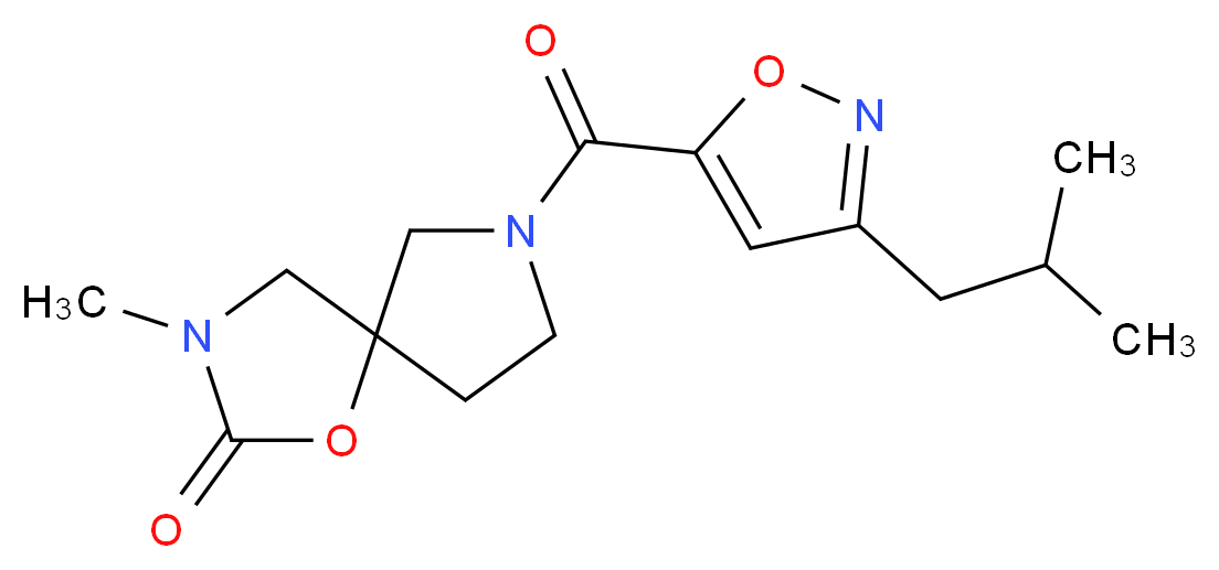 7-[(3-isobutyl-5-isoxazolyl)carbonyl]-3-methyl-1-oxa-3,7-diazaspiro[4.4]nonan-2-one_Molecular_structure_CAS_)
